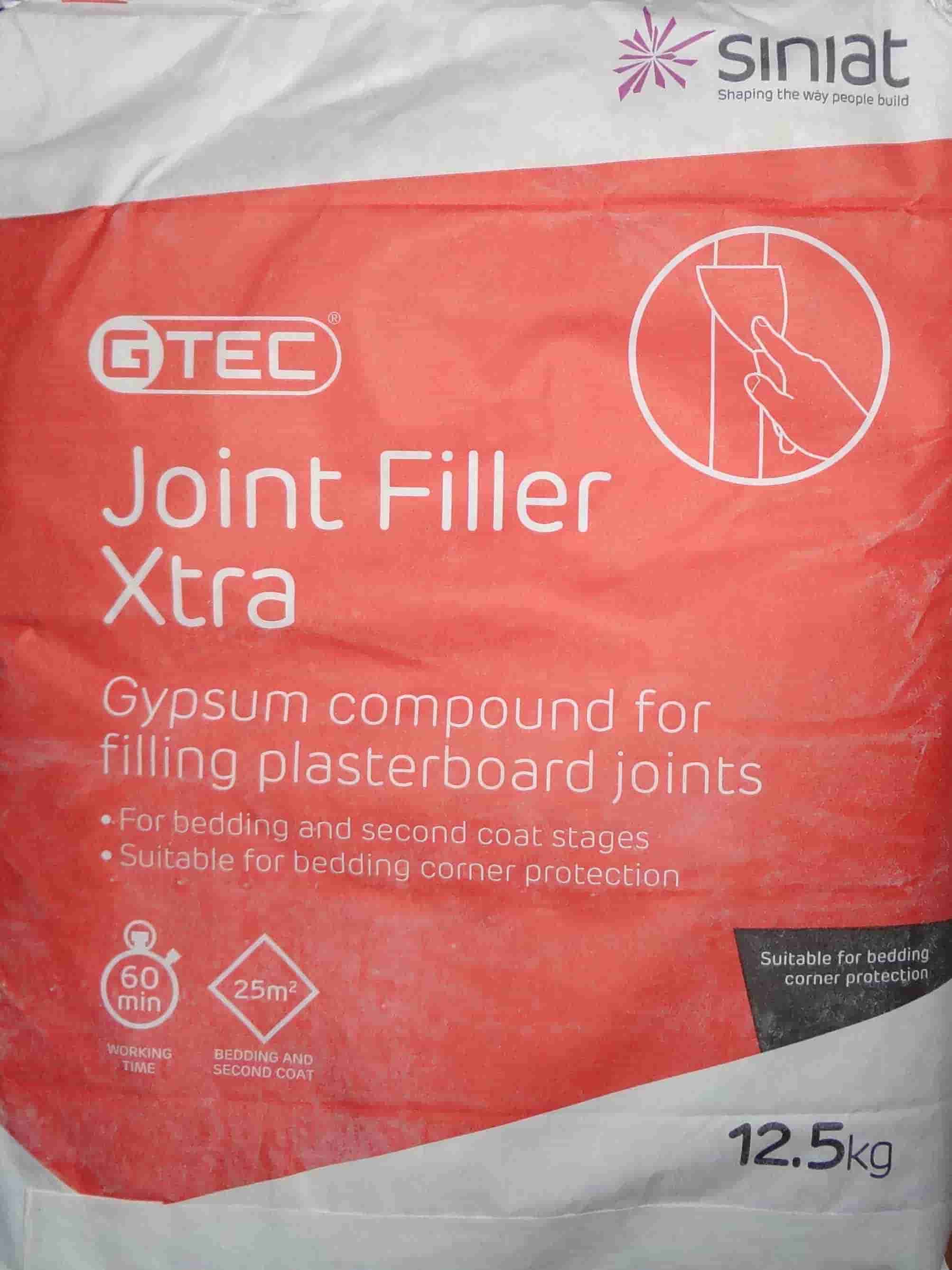 Plastering materials joint filler