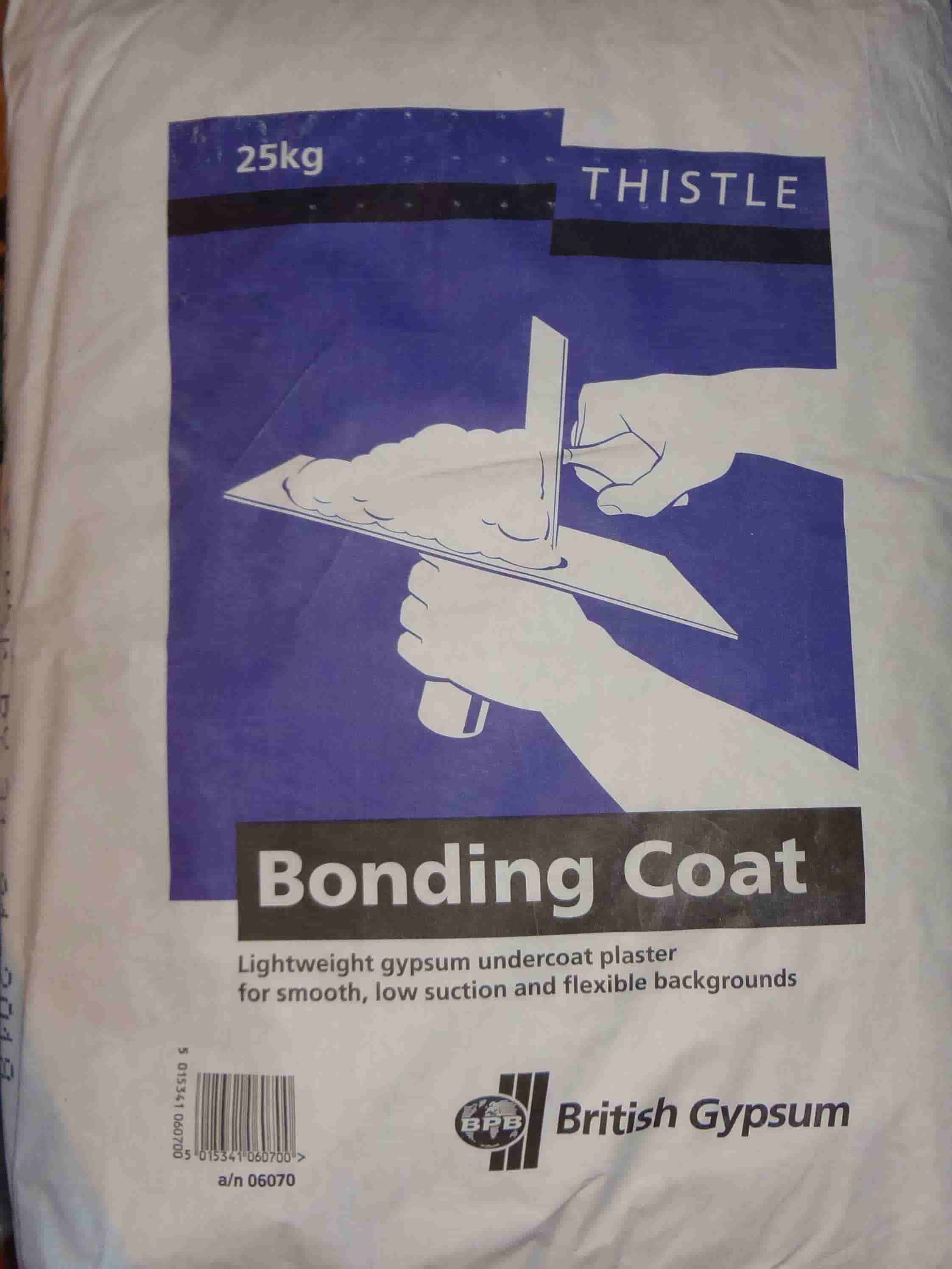 Plastering materials bonding