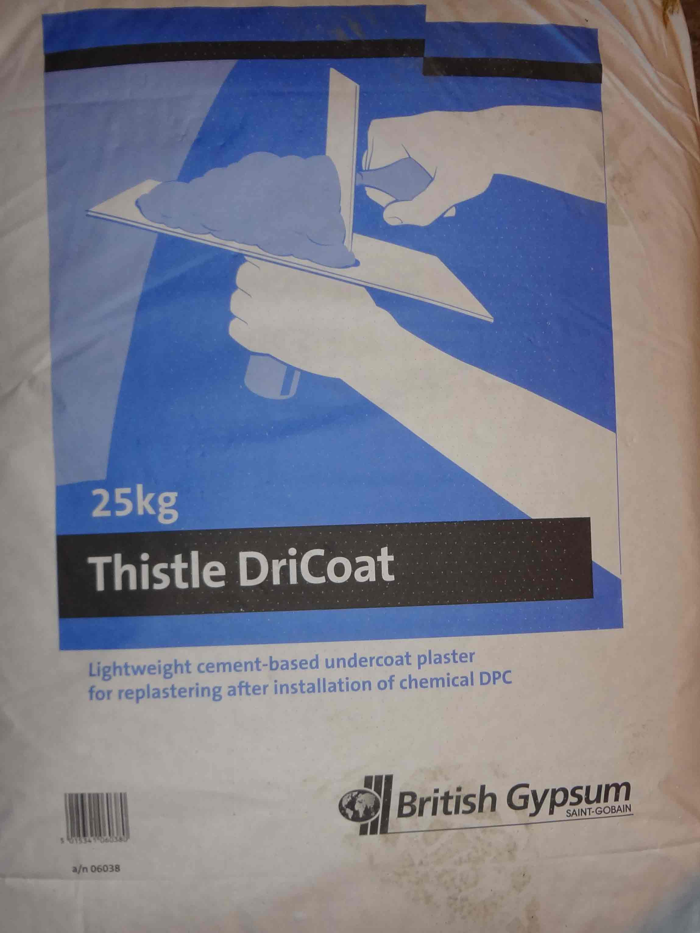 Plastering materials DriCoat undercoat plaster