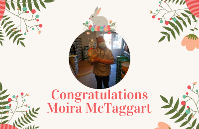 Congratulations Moira McTaggart with photo