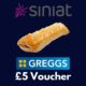 £5 voucher for greggs sausage roll - siniat survey