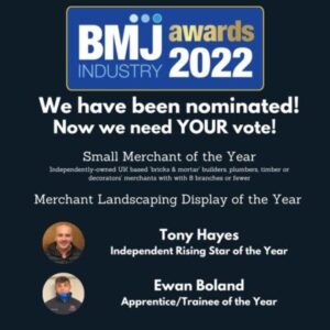 BMJ Industry Awards 2022 nominations for team members Tony Hayes and Ewan Boland