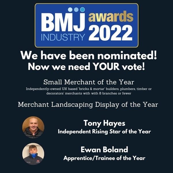 BMJ Industry Awards 2022 nominations for team members Tony Hayes and Ewan Boland