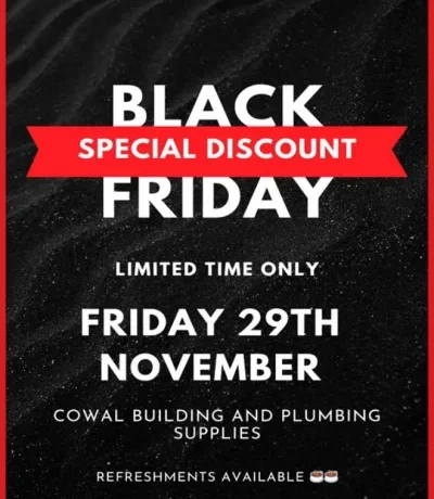 cowal building Rothesay Black Friday 2024 - black friday deals: special discount, limited time only, friday 29th november, refreshments available