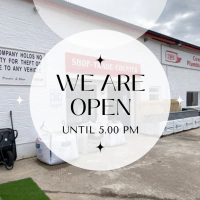As Storm Eowyn sweeps through the region, we want to reassure all our valued customers that all Cowal Building & Plumbing Supplies depots are open as usual today until 5pm