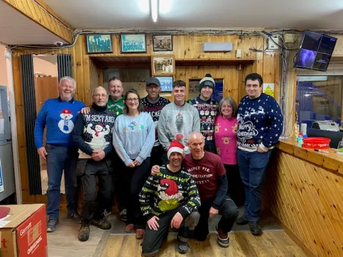Cowal Building Christmas Jumper Day Dunoon head office team