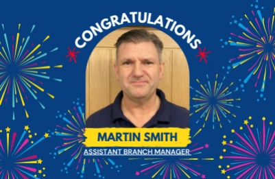 congratulations Martin assistant branch manager at cowal building dalry