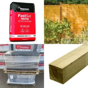 cowal building fencing products: cement for fence posts, wooden garden screen and timber fencing