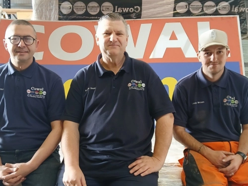 Martin, David and Lewis lead the Cowal Building Dalry Movember fundraiser for Calum's Cabin