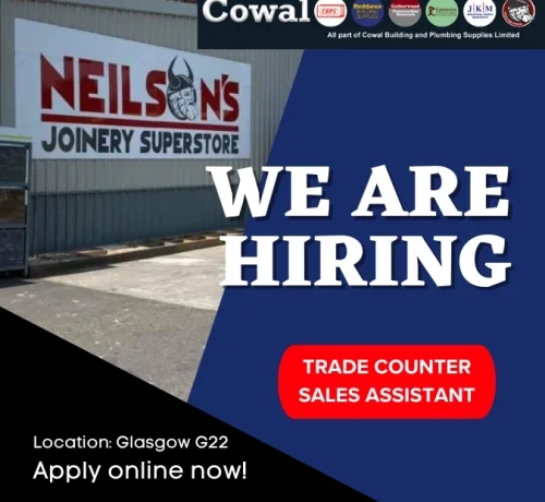 cowal building neilson's trade counter sales assistant glasgow job