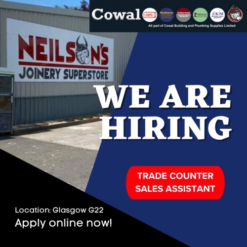 cowal building neilson's trade counter sales assistant glasgow job